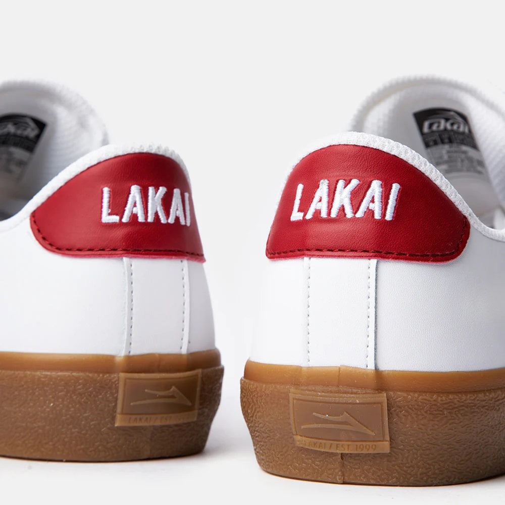 Lakai Shoes Newport - White/Gum Leather
