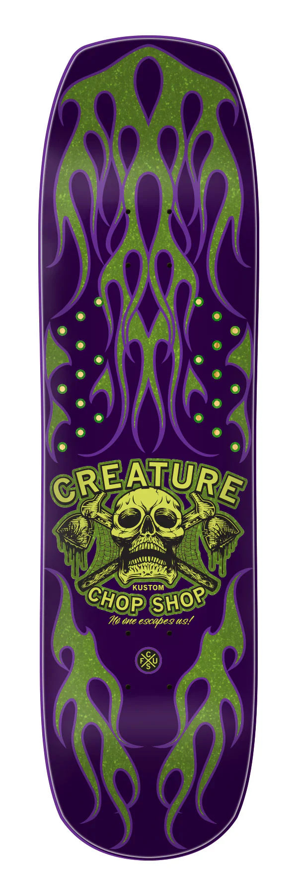 Creature Chop Shop Flame Shaped Skateboard Deck - 8.5"