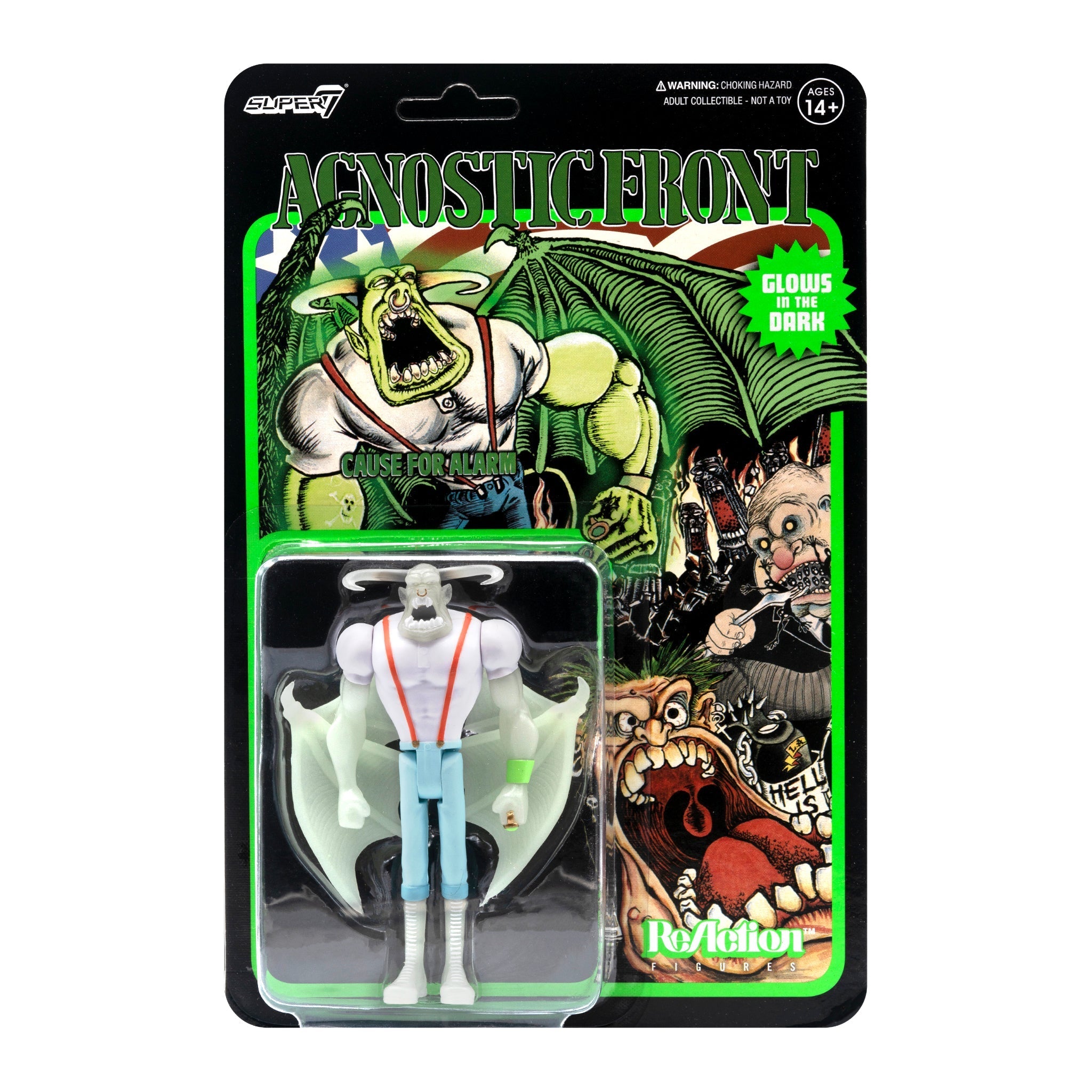Super7 x Agnostic Front - Eliminator Glow In The Dark ReAction Figure