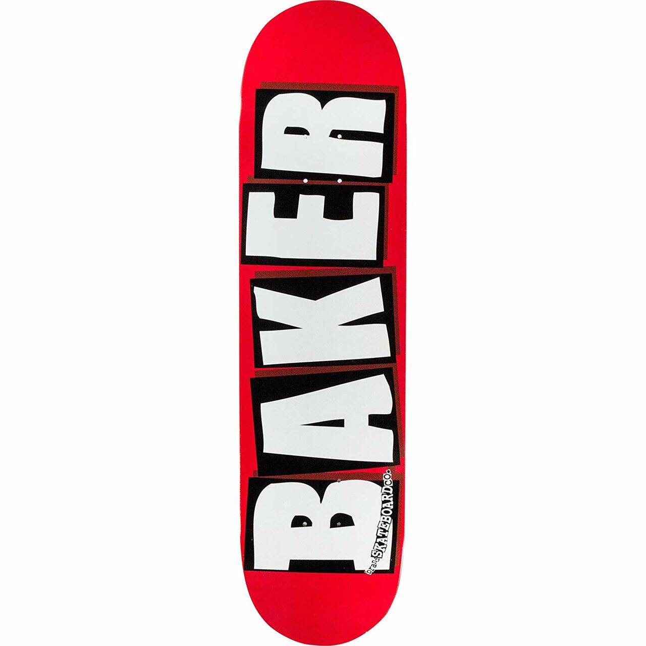 Baker Brand Logo Skateboard Deck - 8.5″ Red/White