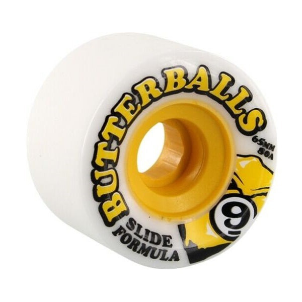 Sector 9 Wheels Slide Butterballs 65mm 80a - White/Yellow (Set)