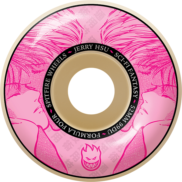 Spitfire Wheels HSU Sci-Fi F4 52mm 99a - Natural/Pink (Set of 4)