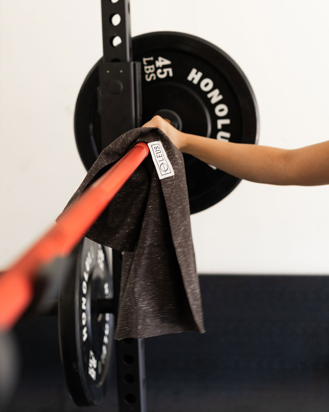 Black Heather Gym ECO Towel