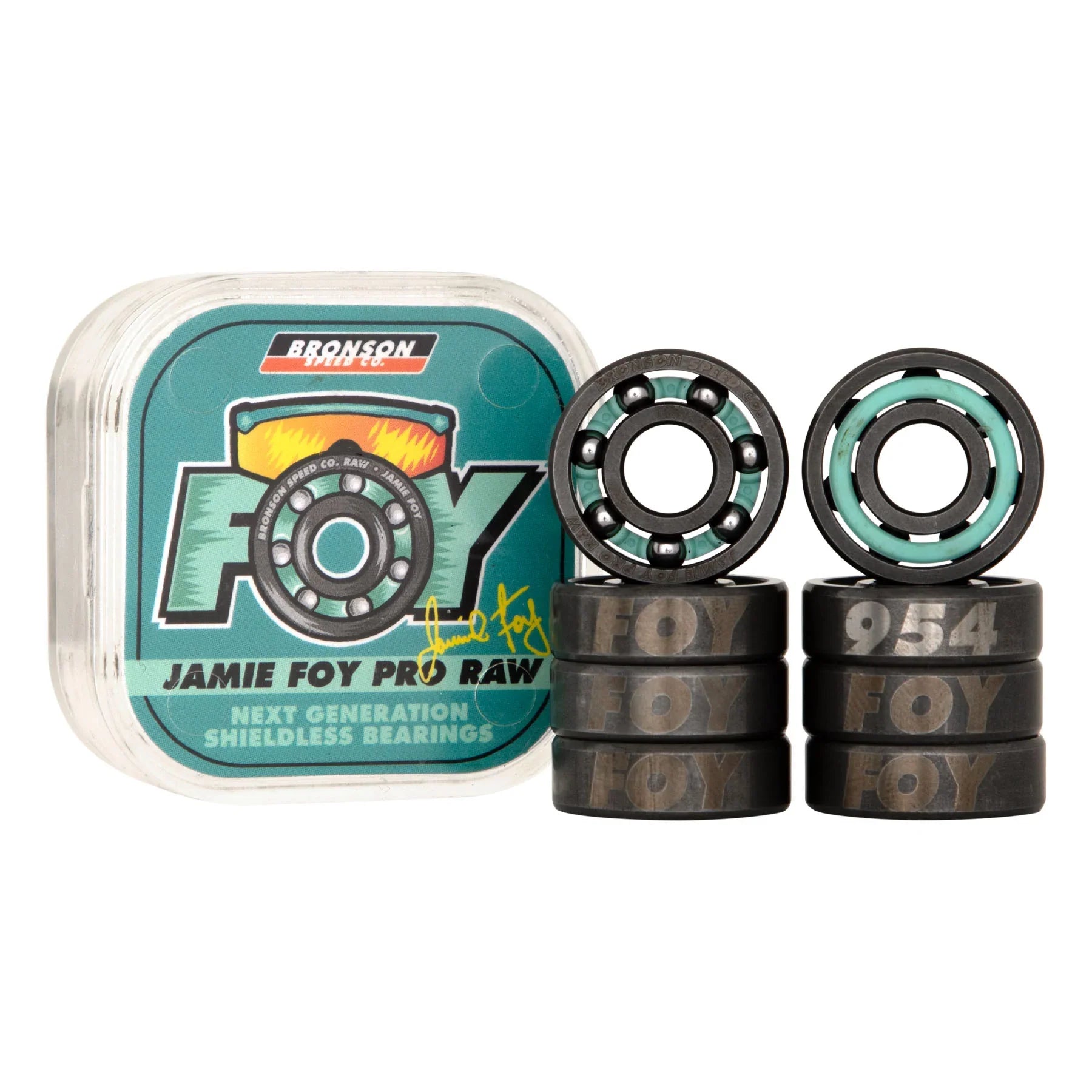 Bronson Jamie Foy Pro Skateboard Bearings - Raw (8 Pack)