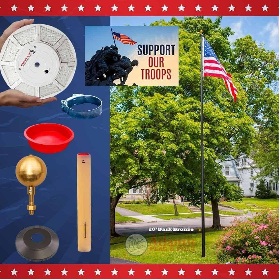 Skip Bedell July 4th Telescoping Flagpole Package Deal 2022