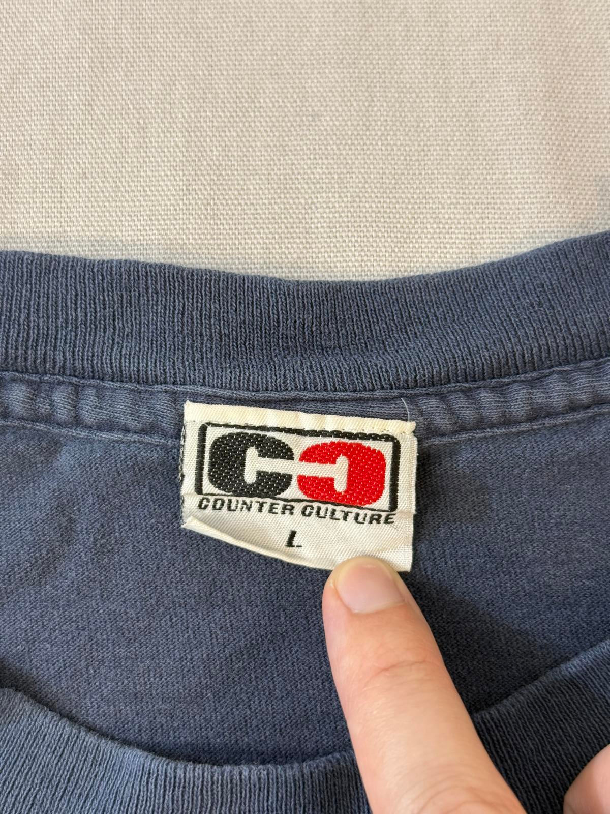 VTG Counter Culture T-shirt American Flag Skate Tee L