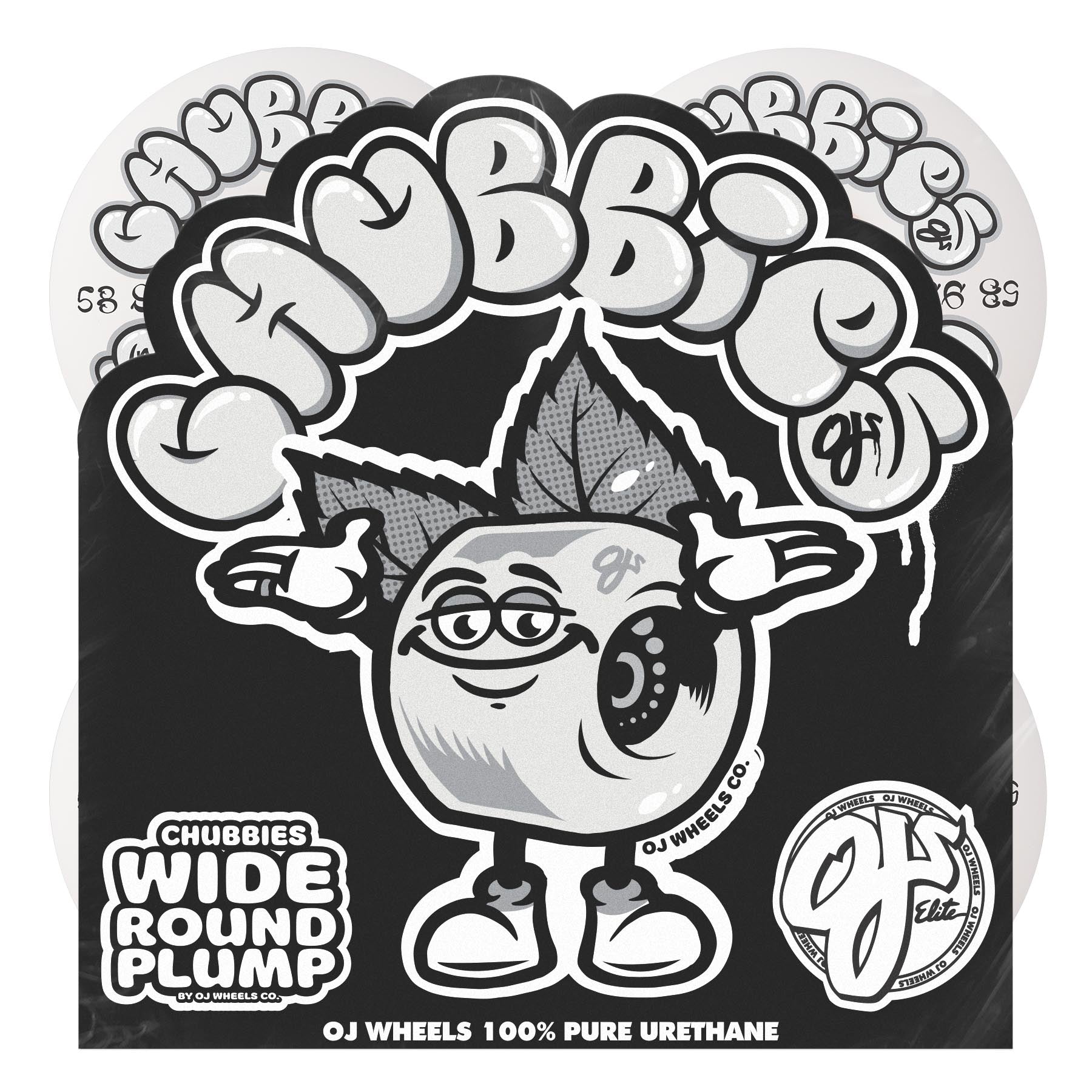 OJ Chubbies Throw Ups 58mm 99a Skateboard Wheels