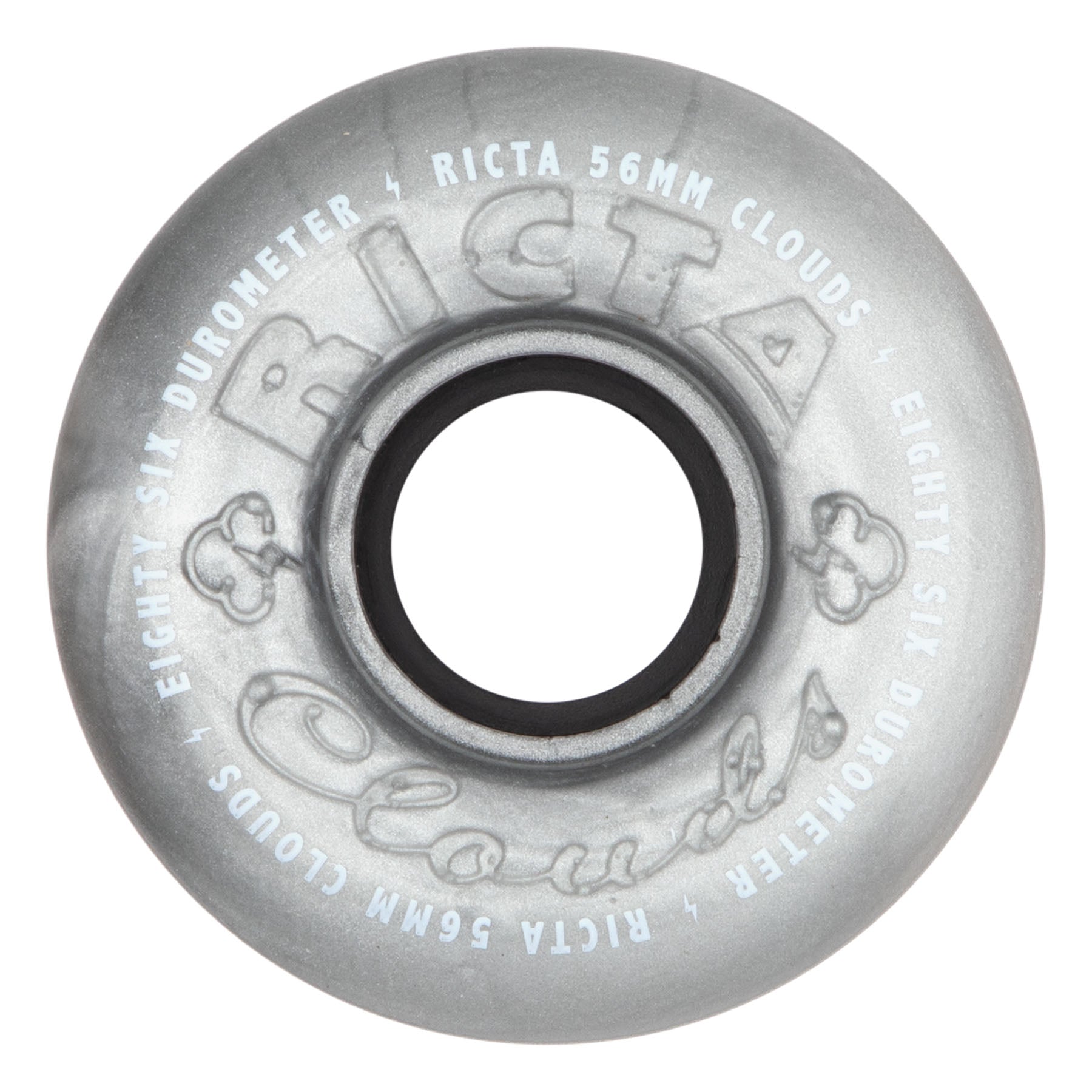 Ricta Clouds Metallic Silver 56mm 86a Skateboard Wheels