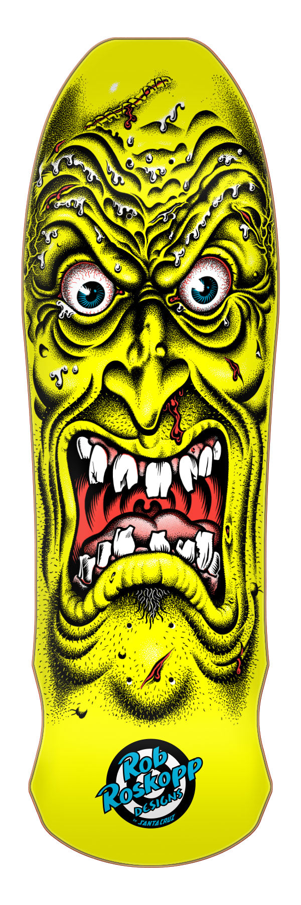 **Pre-Order** SANTA CRUZ ROB ROSKOPP FACE YELLOW 9.5" SKATEBOARD DECK