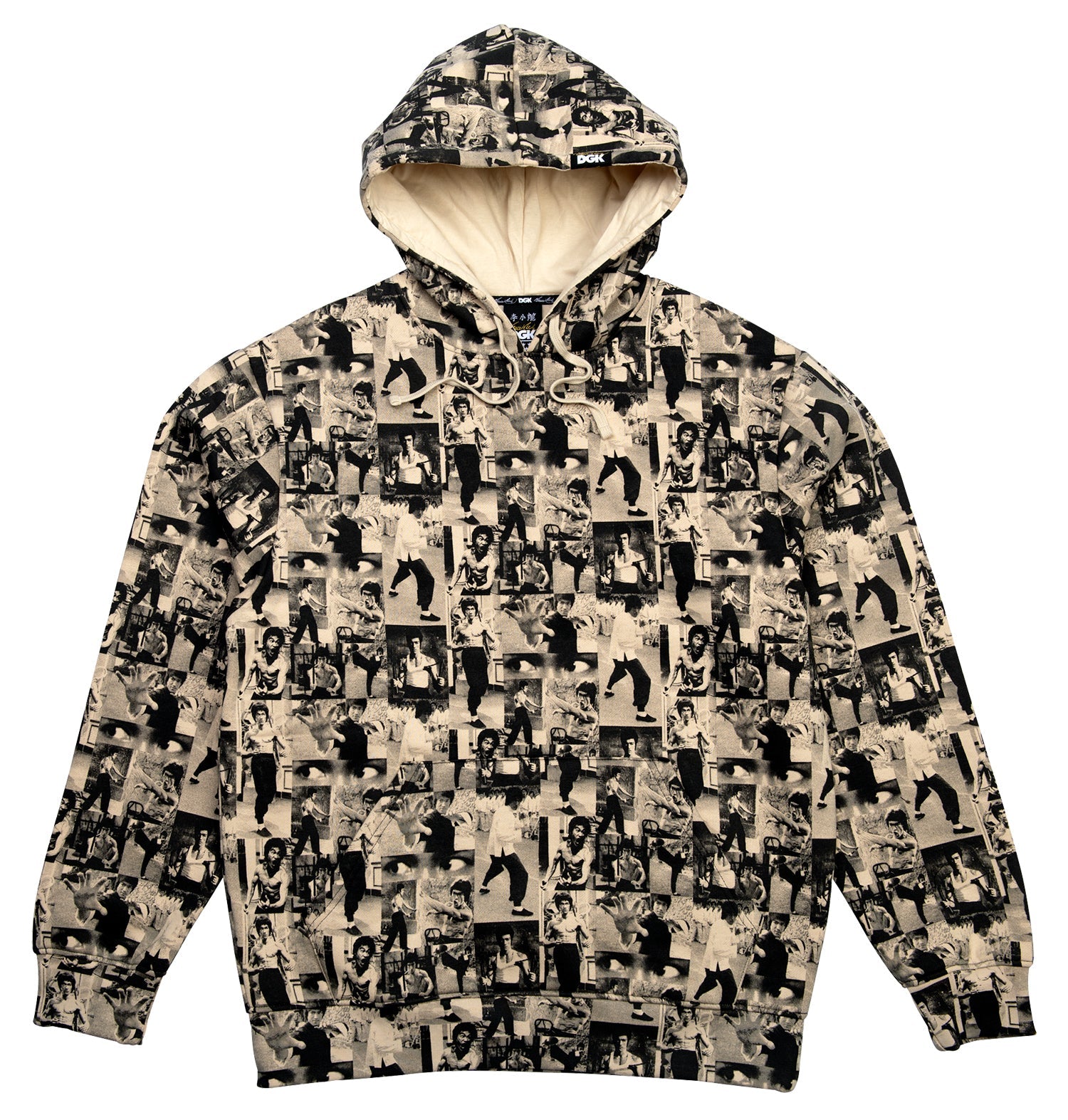 DGK x Bruce Lee Collage Hooded Fleece - Tan