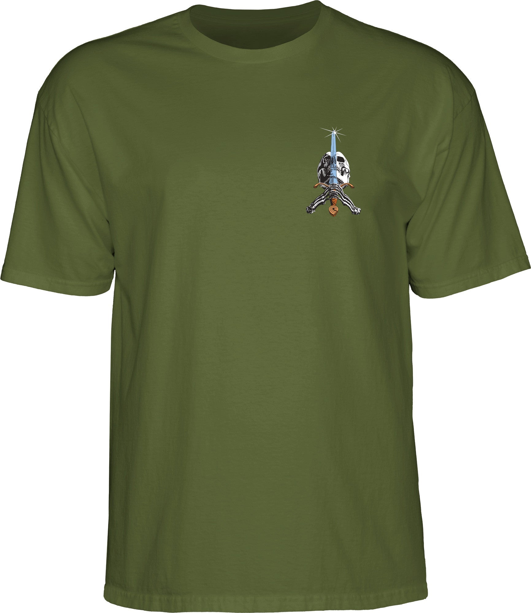 Powell Peralta Skull & Sword T-shirt - Military Green