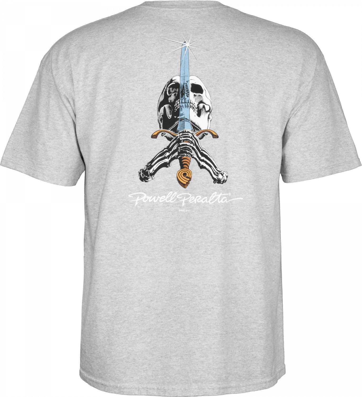 Powell Peralta Skull & Sword T-shirt - Gray
