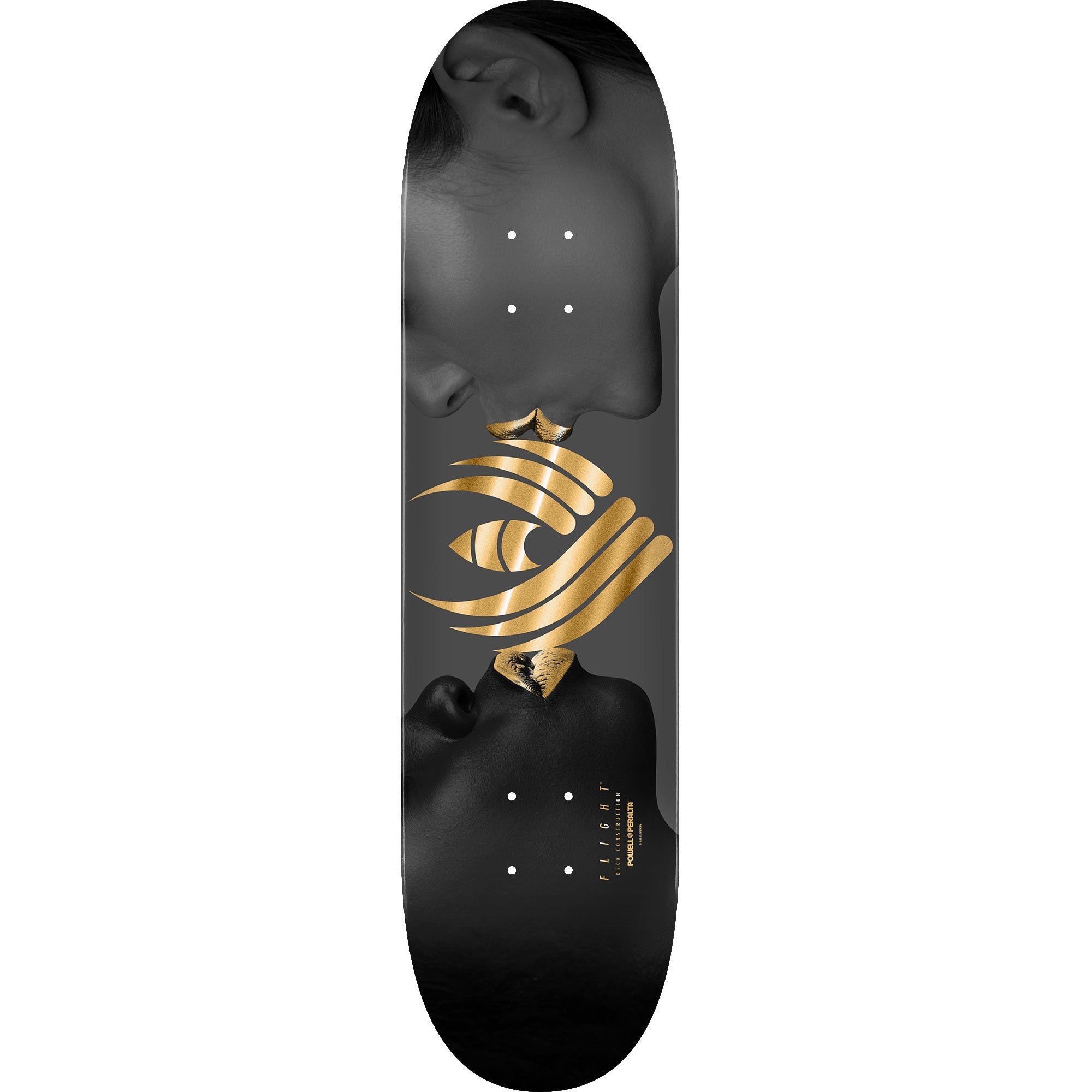Powell Peralta Kiss Flight Skateboard Deck - 9.0″ Charcoal/Gold Foil