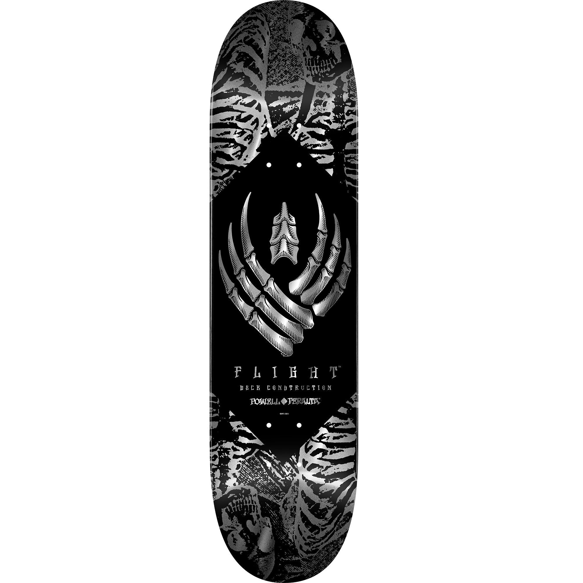 Powell Peralta Skeleton Flight Skateboard Deck - 8.25″ Silver Foil