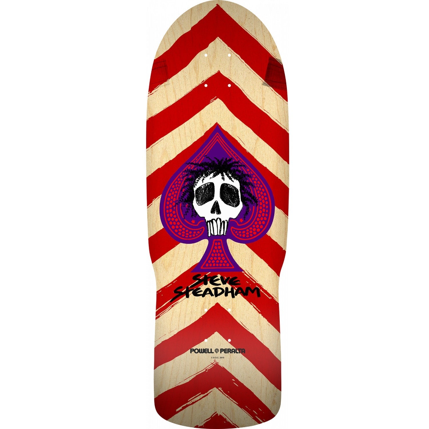 Powell Peralta Steadham Spade Skateboard Deck - 10″ Red/Natural
