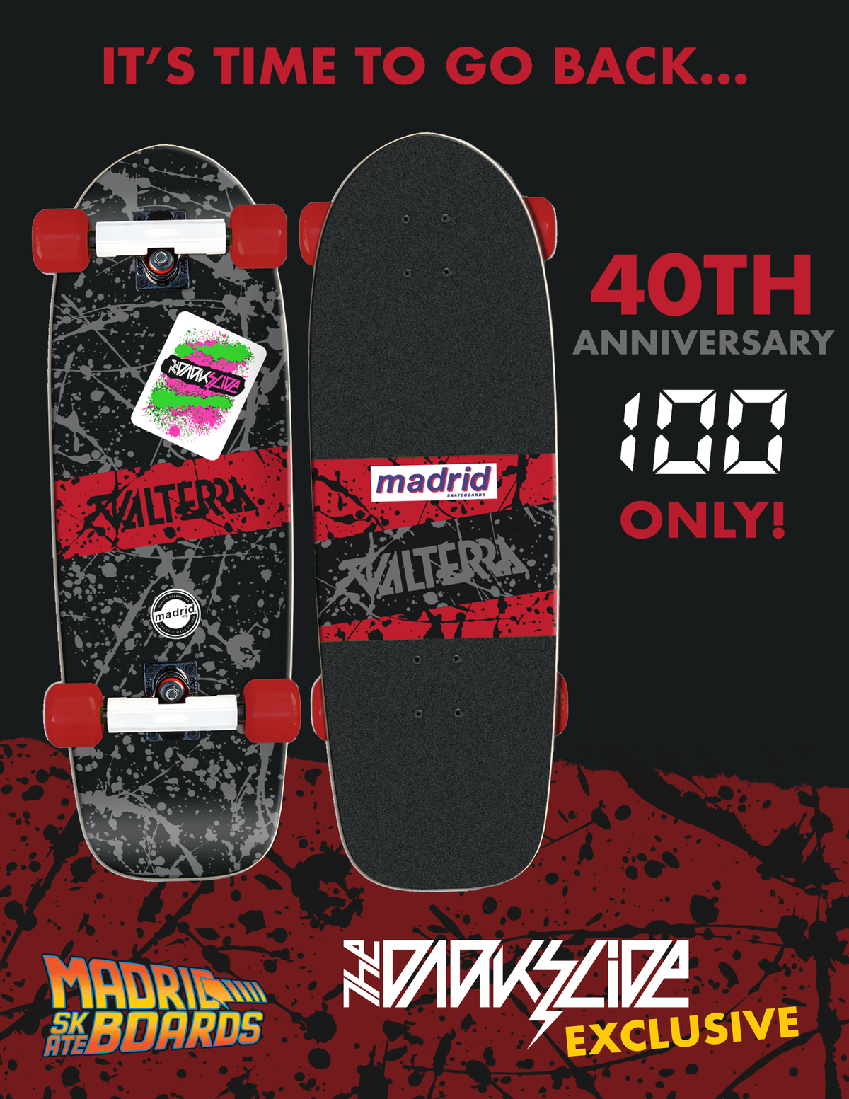 Valterra x Madrid Marty Dark Slide Exclusive LTD Skateboard Deck