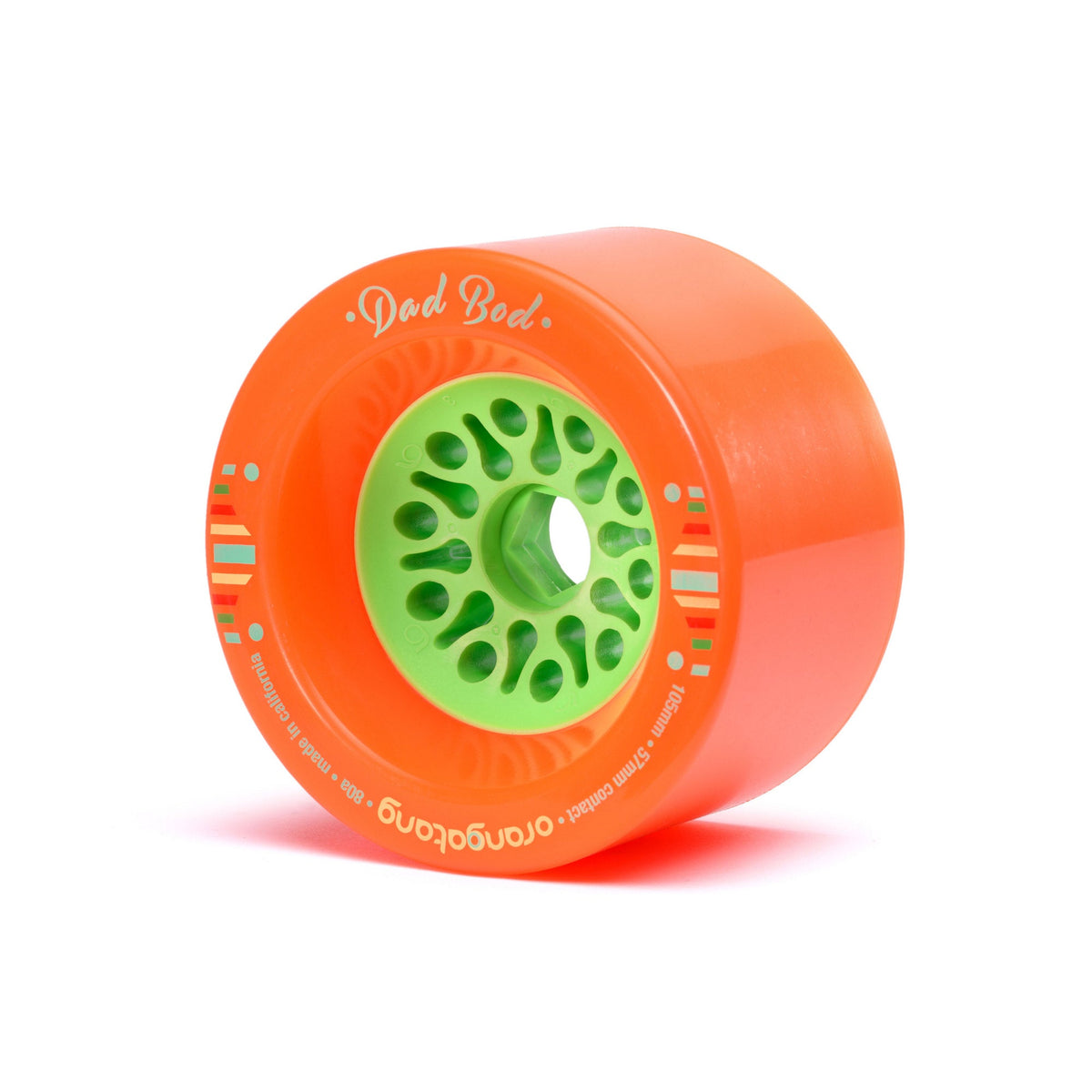 Orangatang Dad Bods 105mm 80a Longboard Wheels - Orange