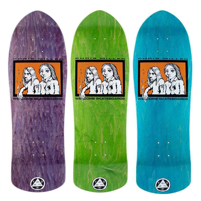 Welcome Chris Miller Couple on Crossbone Deck - 10″ Various Stains