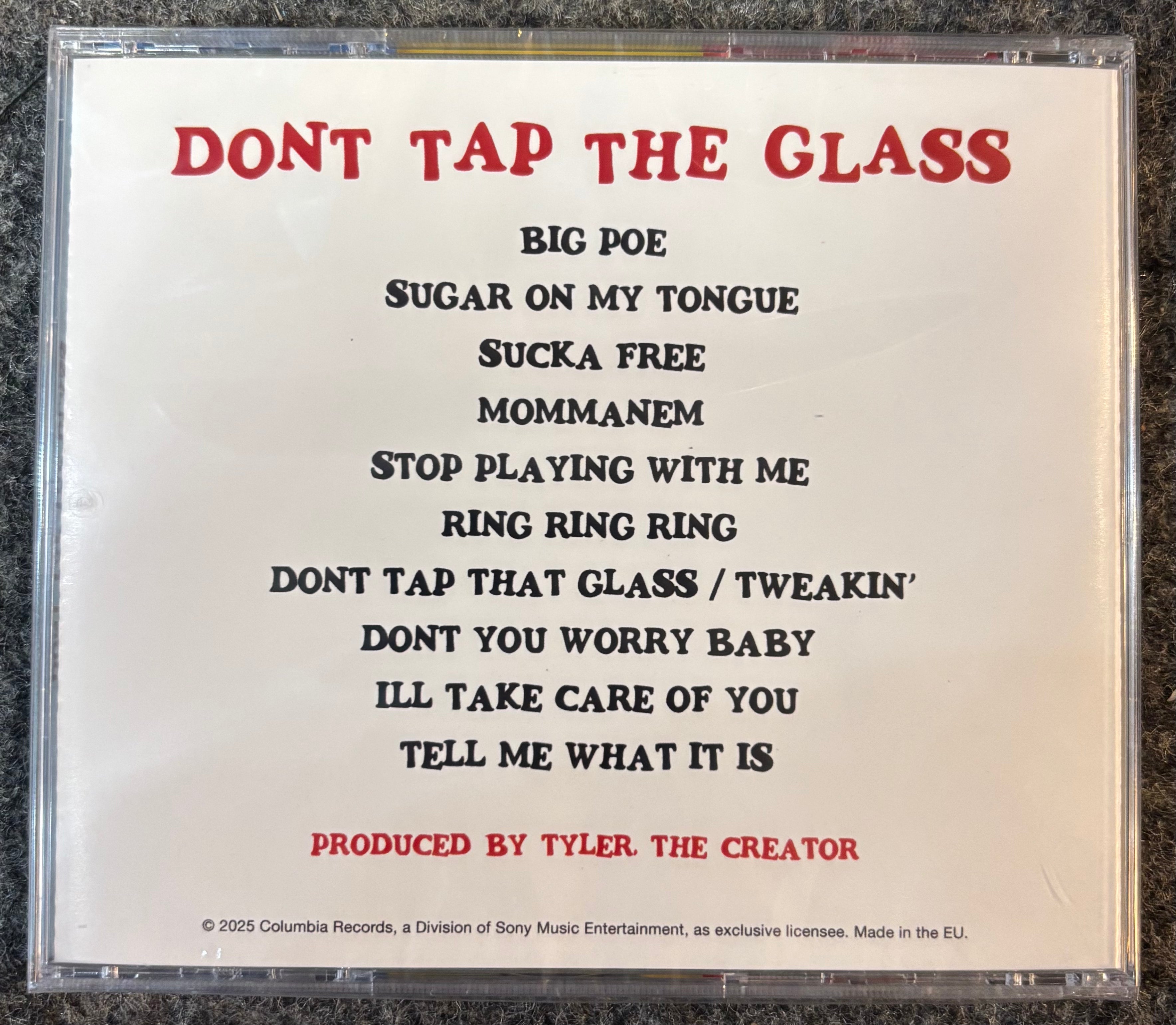 TYLER, THE CREATOR - DON'T TAP THE GLASS CD *UNOFFICIAL RELEASE*