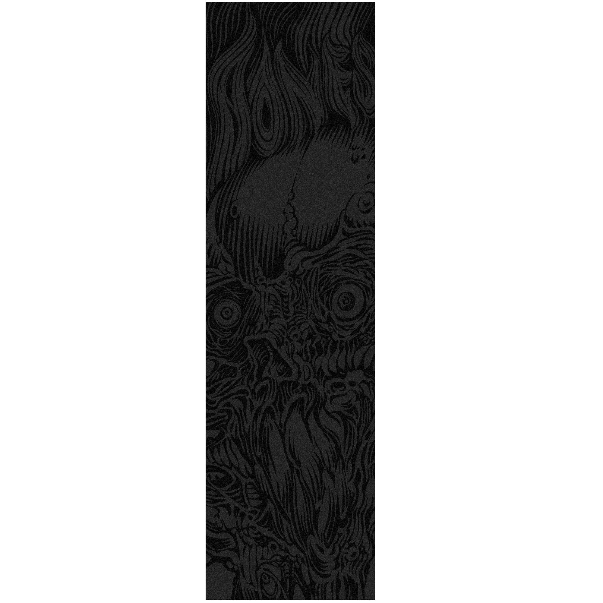 Bones Stare Down Single Sheet Griptape 9″x33″ - Black