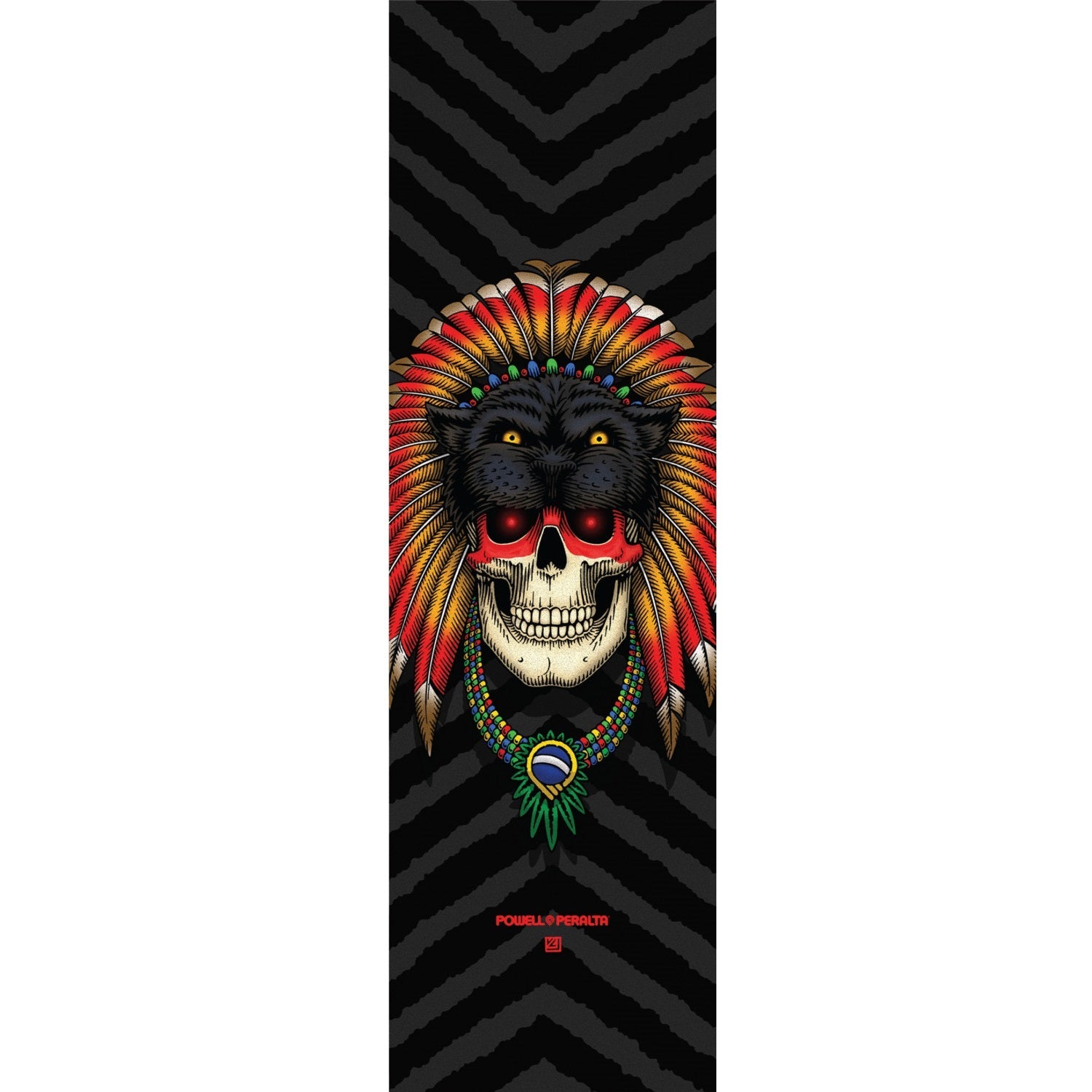 Powell Peralta Hoefler Skull Griptape - 9″x33″ White