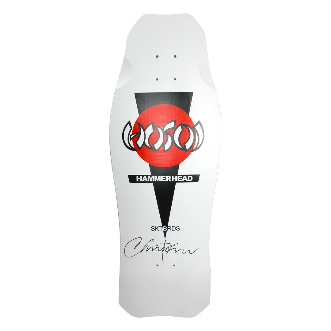 Hosoi Skateboards O.G. Hammerhead White Signed 10.5" Skateboard Deck
