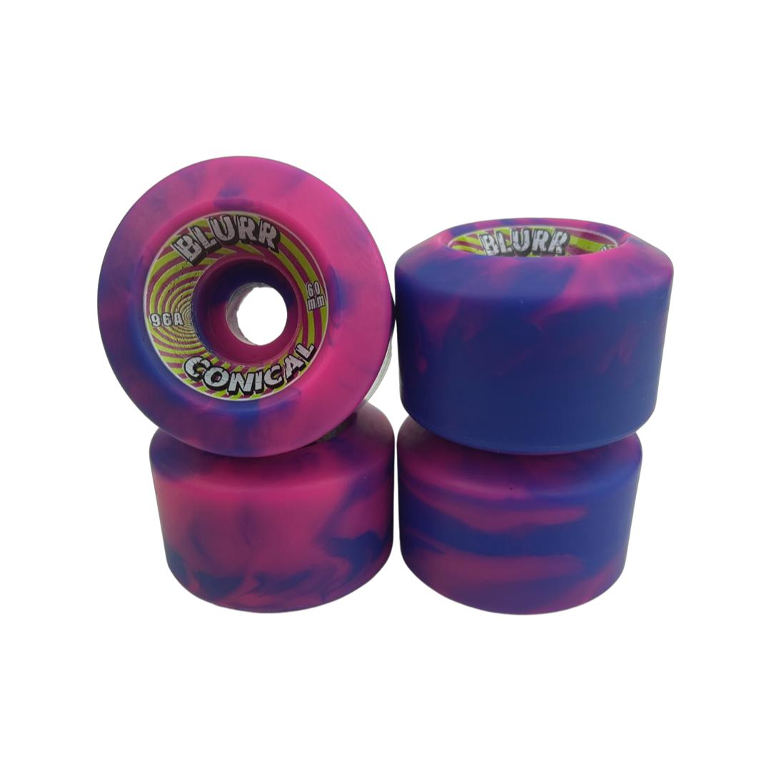VISION Blurr 60mm 96A Swirl Pink/Purple Skateboard Wheels
