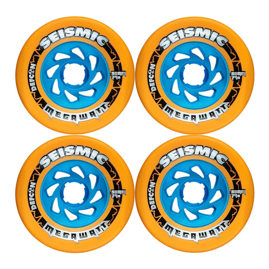 Seismic Megawatt Defcon Wheels 90x58mm 74a - Mango (Set of 4)