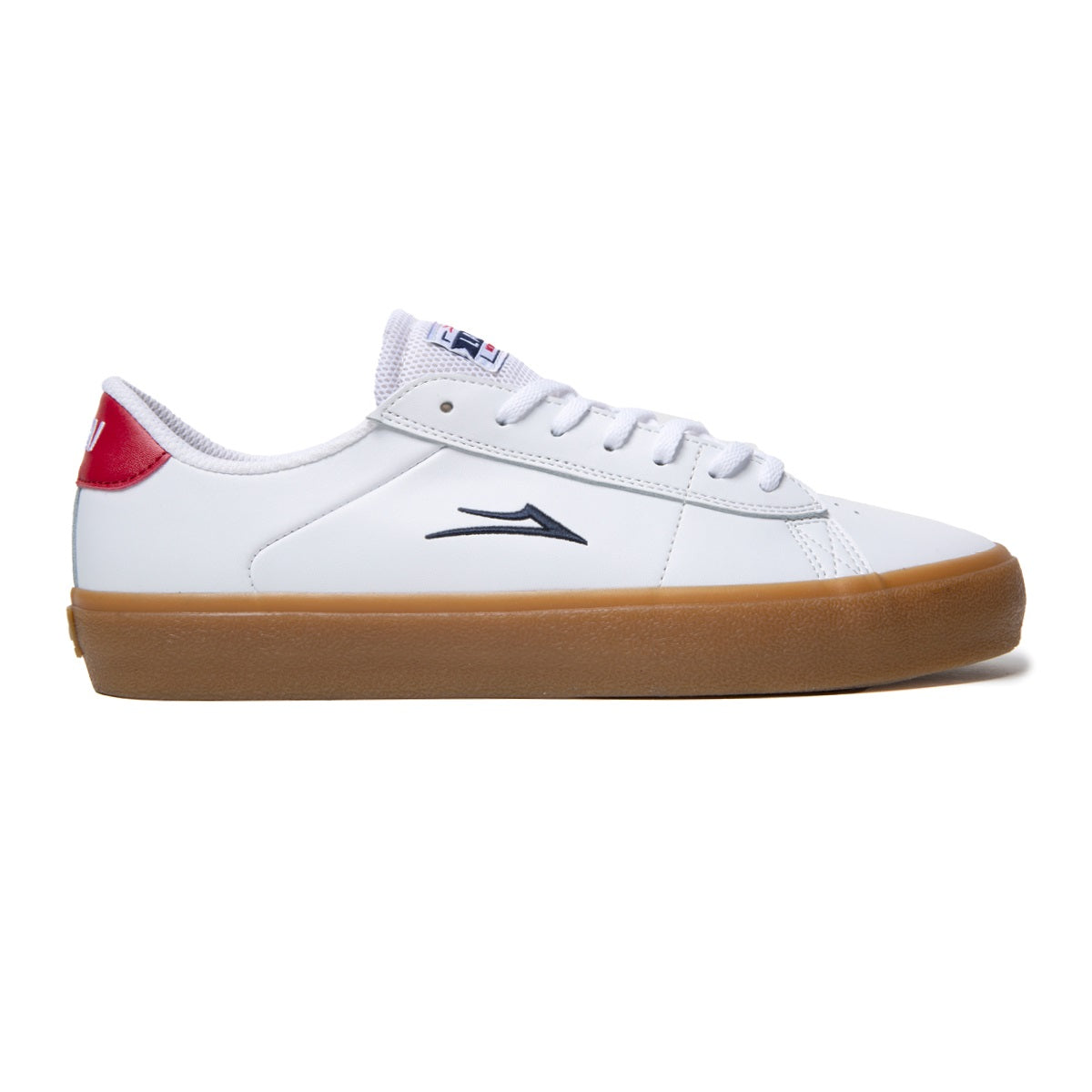 Lakai Shoes Newport - White/Gum Leather