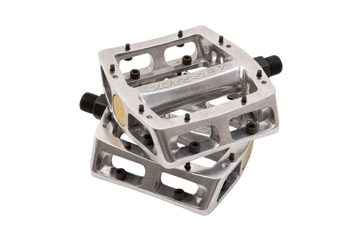 Odyssey BMX Trailmix Looseball Pedals - Anodized Silver