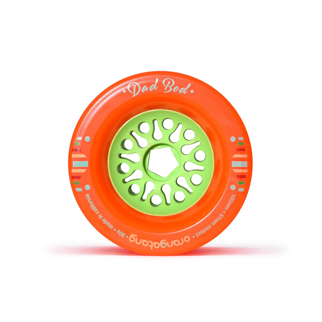 Orangatang Dad Bods 105mm 80a Longboard Wheels - Orange