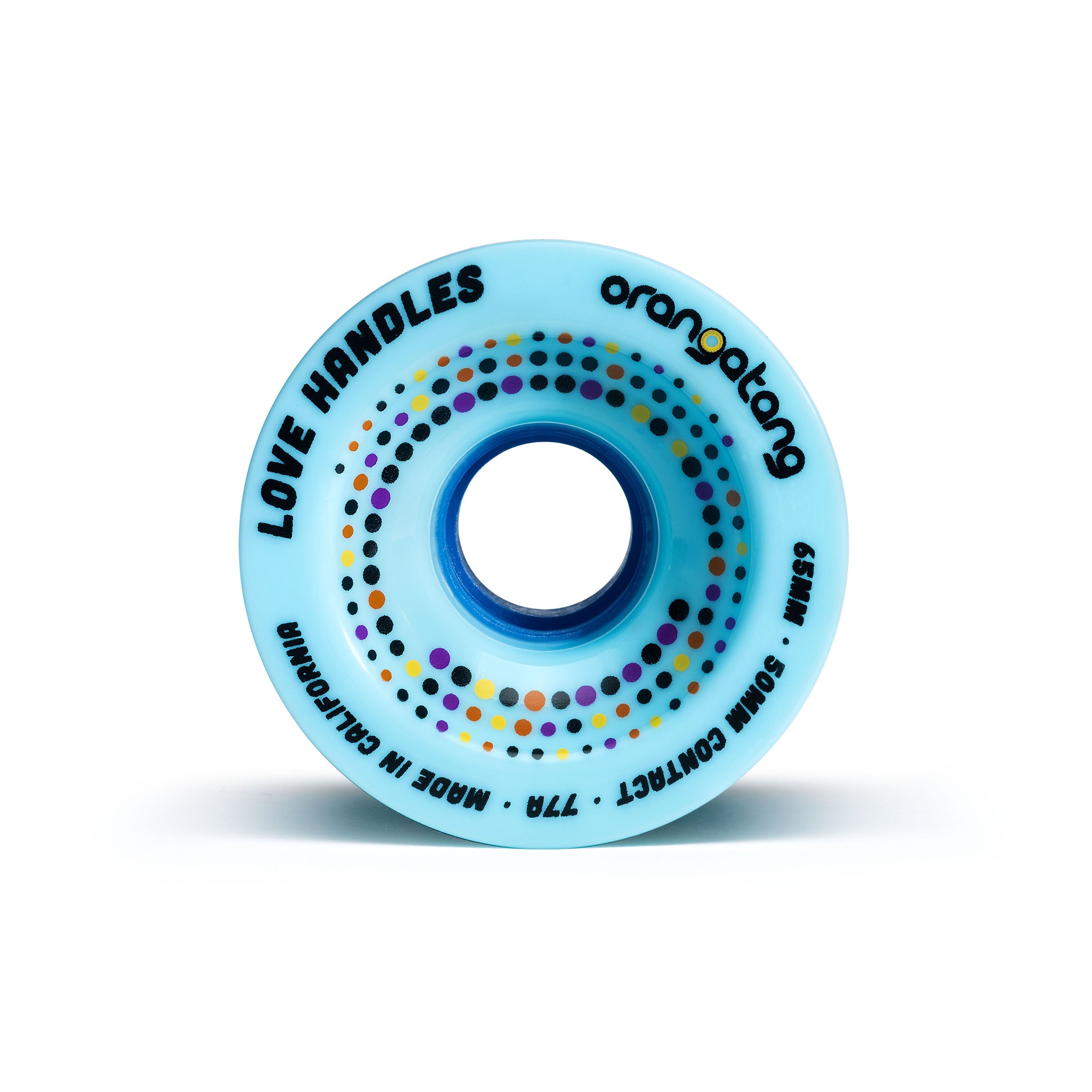 Orangatang Love Handles 65mm 77a Longboard Wheels - Blue (Set of 4)