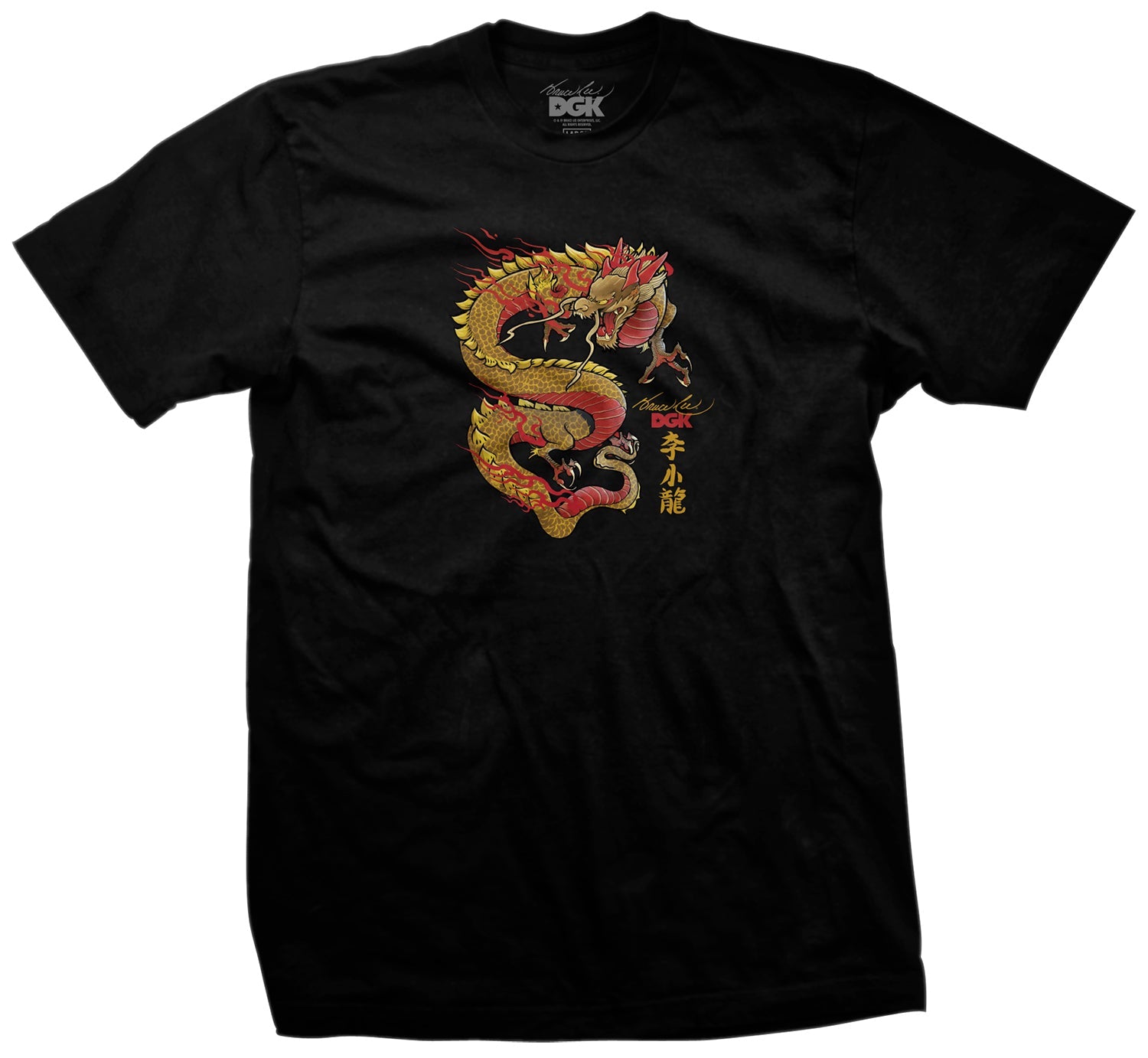 DGK x Bruce Lee L'il Dragon T-Shirt - Black