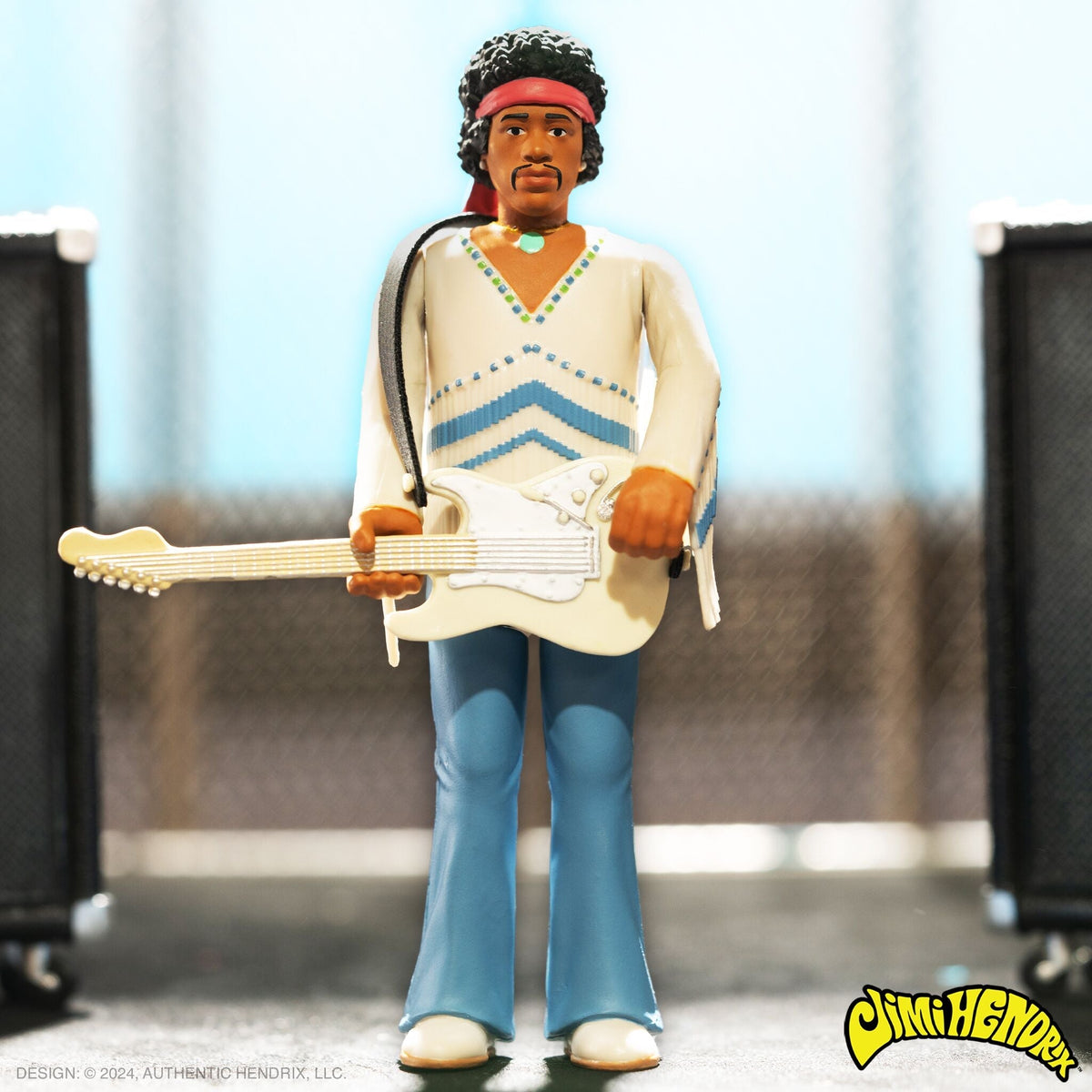 Super7 x Jimi Hendrix (Festival) ReAction Figure