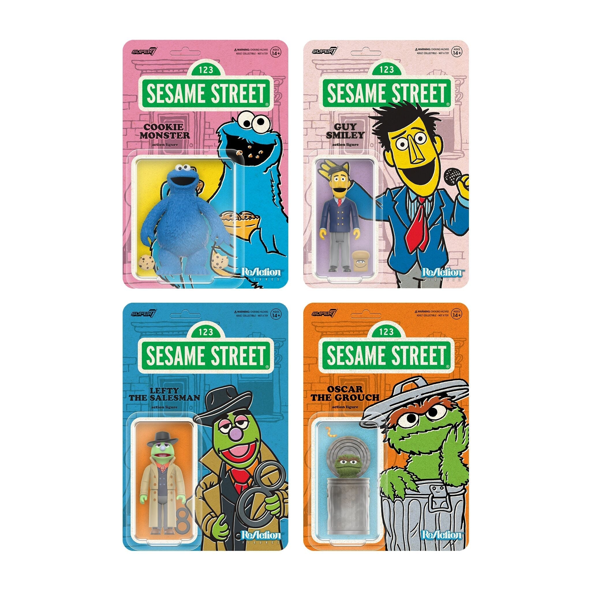 Super7 x SESAME STREET - LEFTY THE SALESMAN ReAction Figure