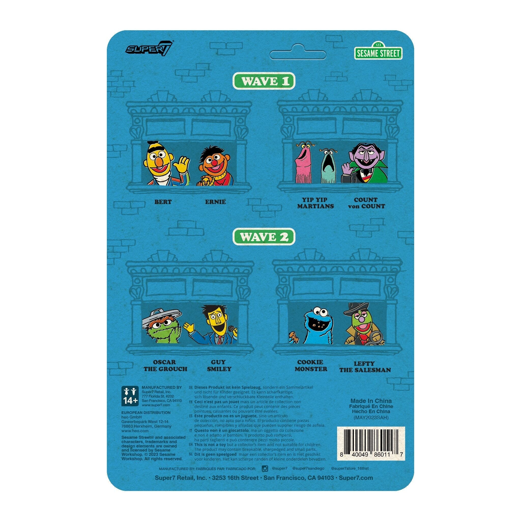 Super7 x SESAME STREET - LEFTY THE SALESMAN ReAction Figure