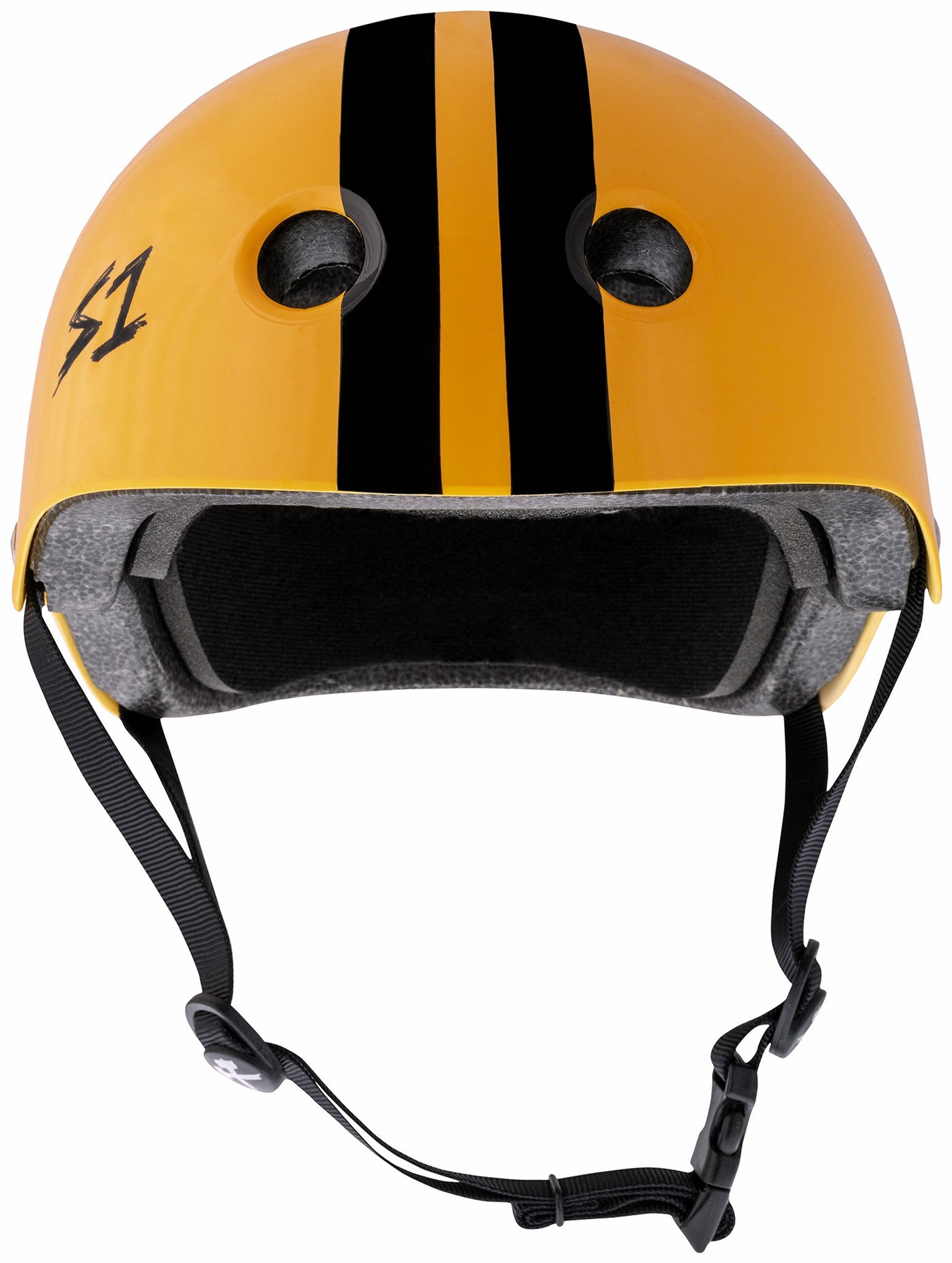 S1 Lifer Helmet - Bright Orange Gloss/Black Stripes