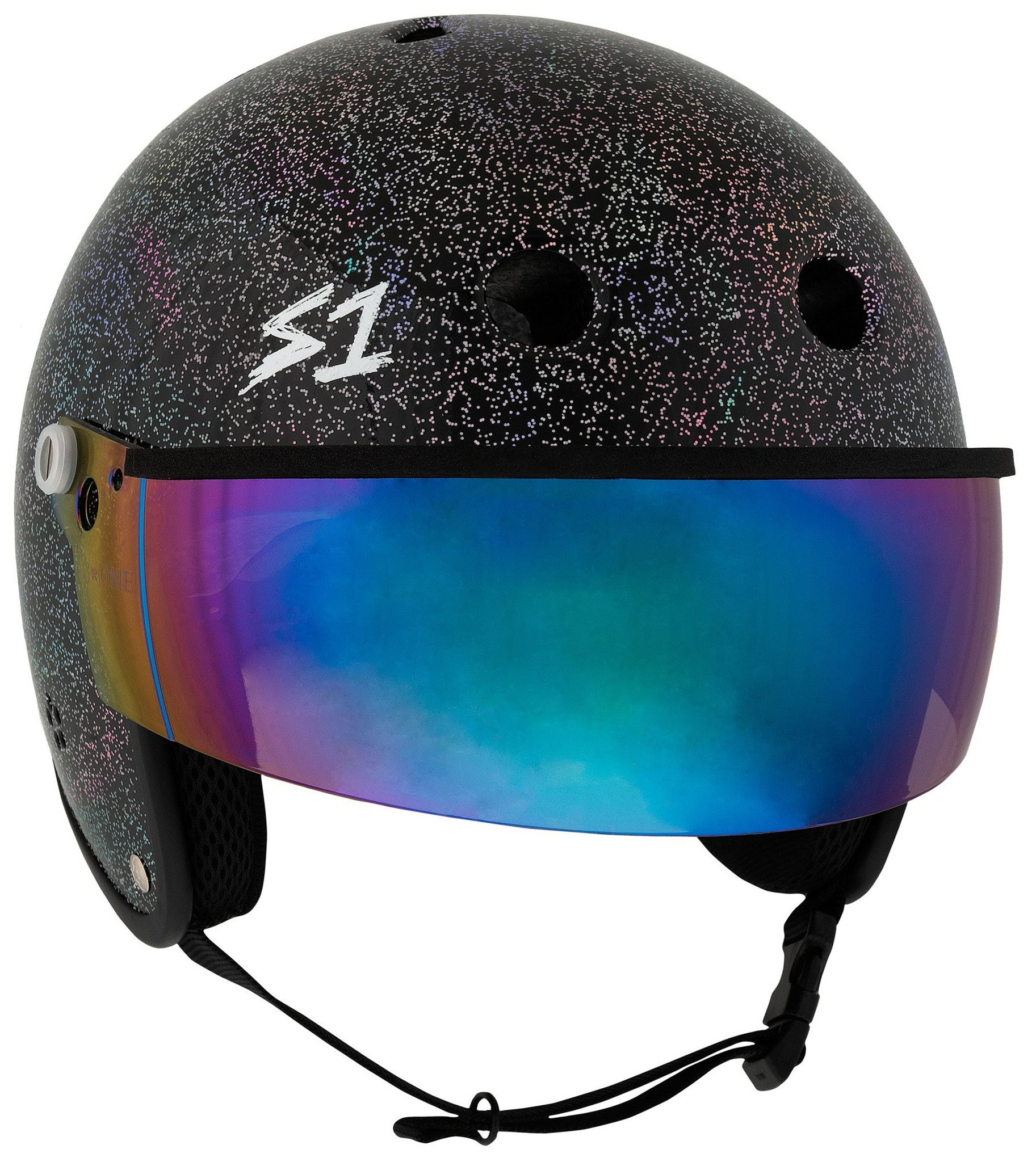 S1 Retro Lifer E-Helmet - Black Gloss Glitter