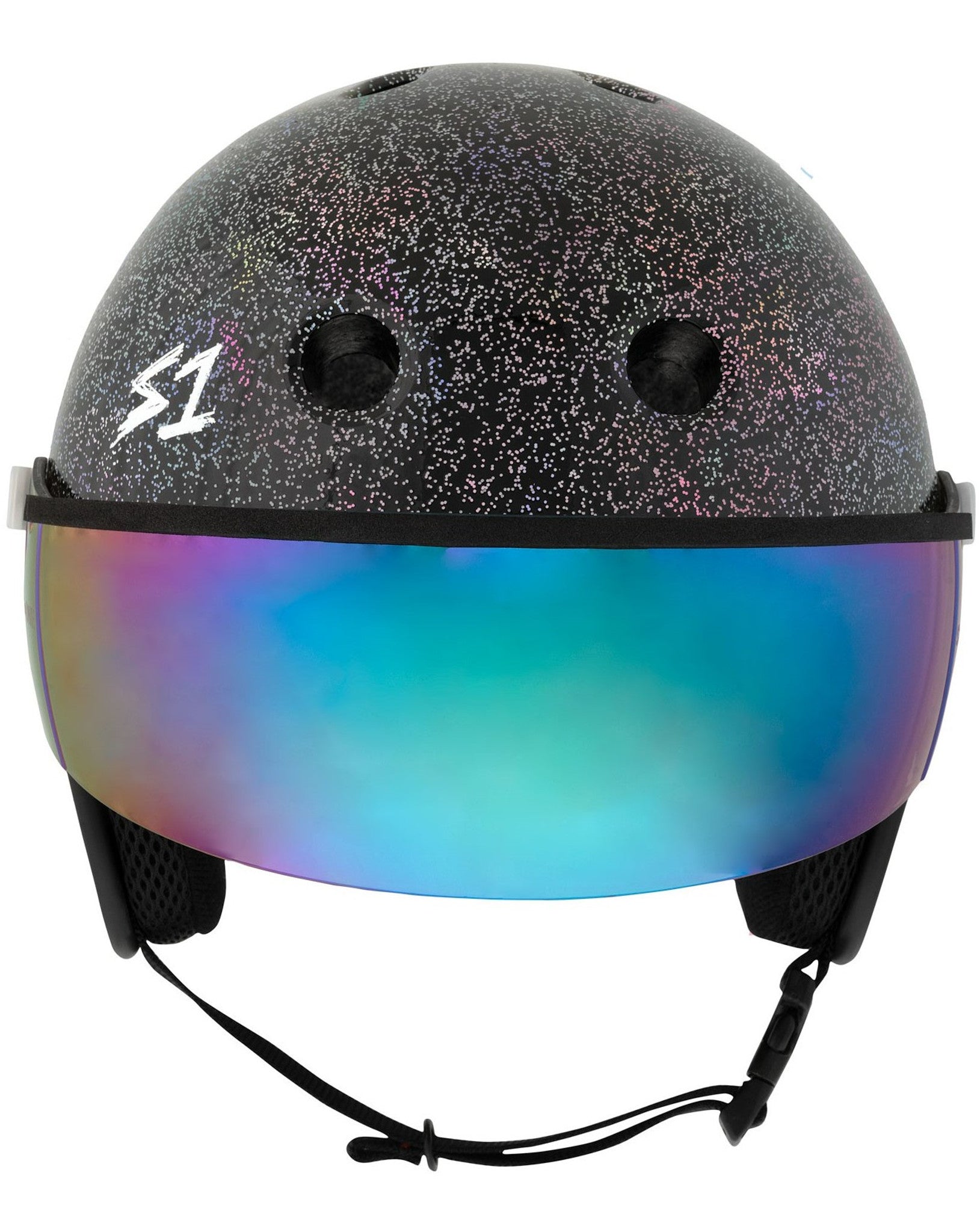 S1 Retro Lifer E-Helmet - Black Gloss Glitter