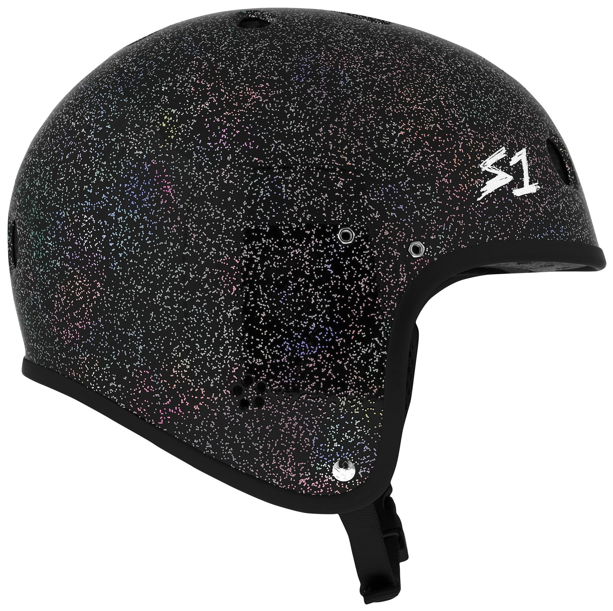 S1 Retro Lifer E-Helmet - Black Gloss Glitter