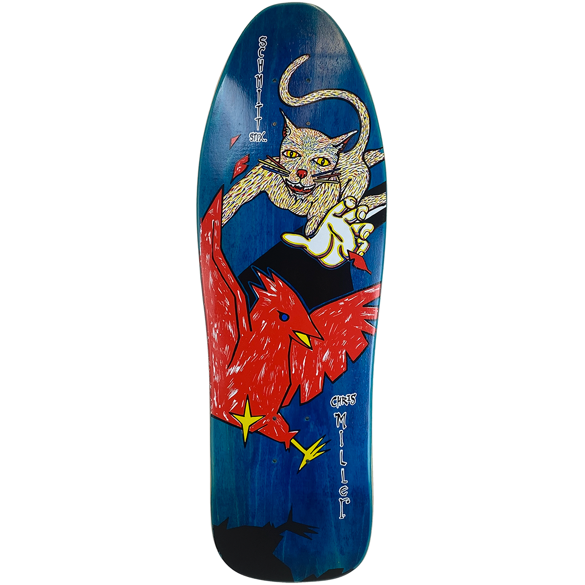 Schmitt Stix Chris Miller Cat Bird 9.5" Skateboard Deck