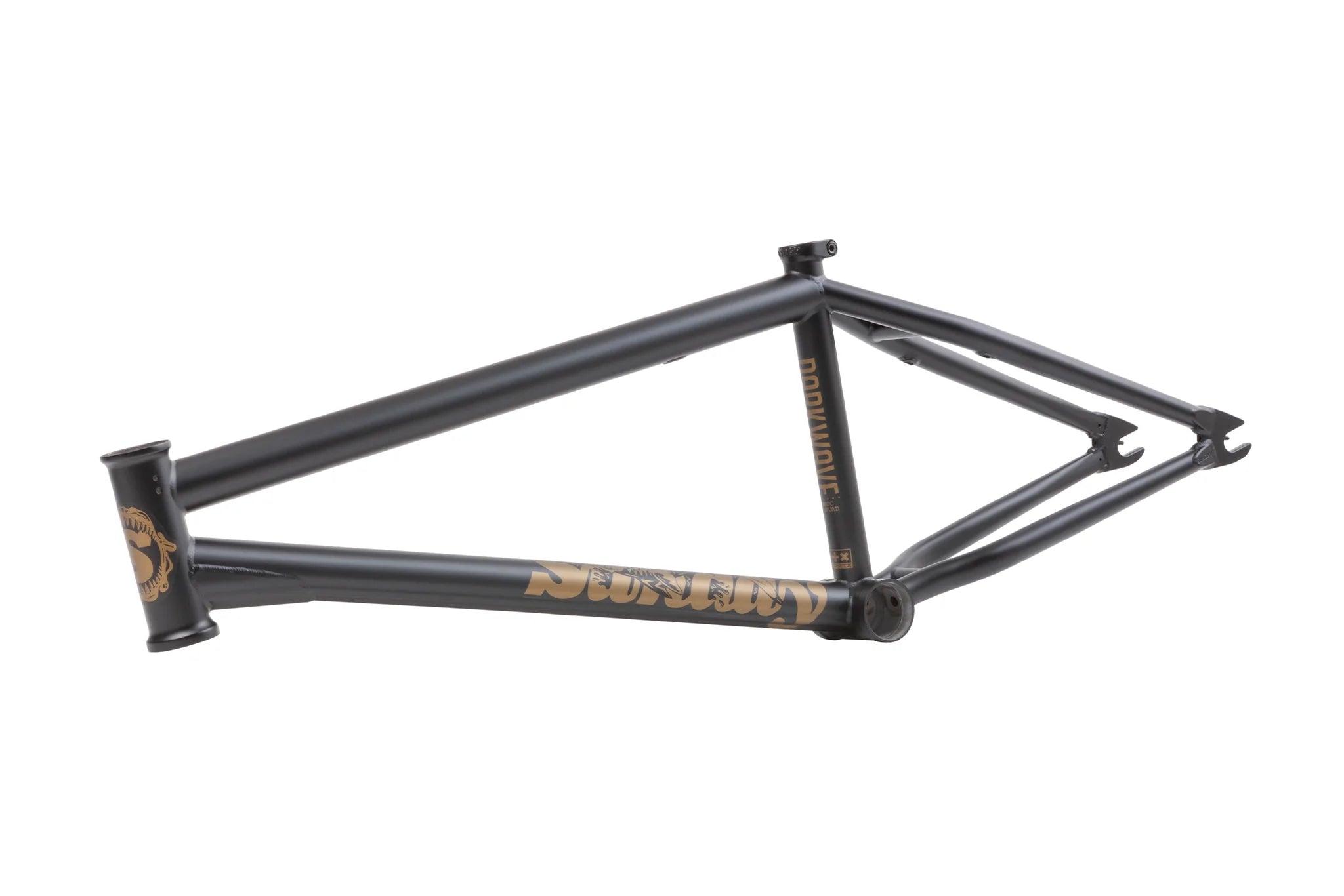 Sunday BMX Darkwave Frame 21″ - Matte Black/Gold Stickers