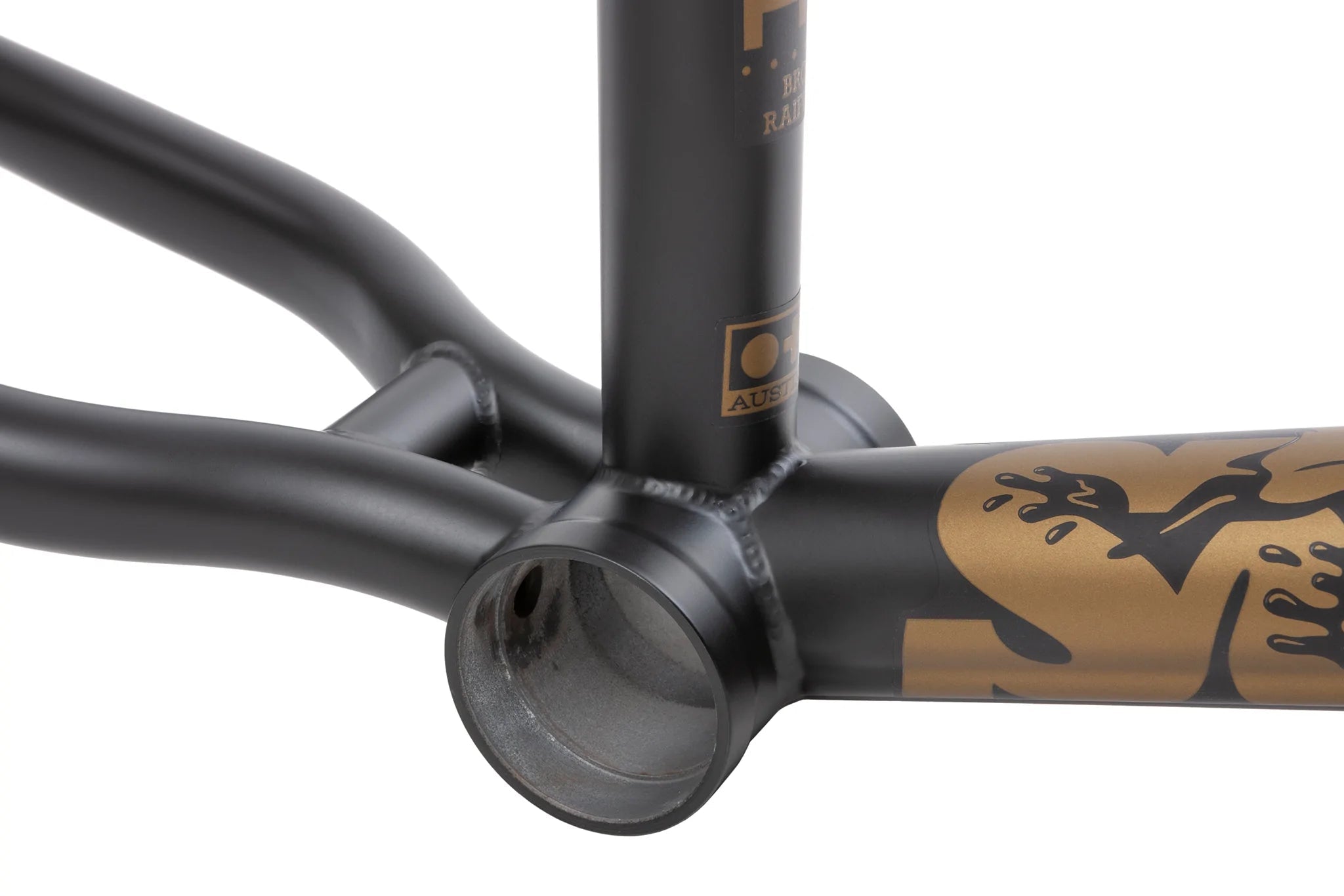Sunday BMX Darkwave Frame 20.75″ - Matte Black/Gold Stickers