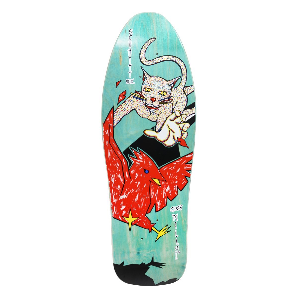 Schmitt Stix Chris Miller Cat Bird 9.5" Skateboard Deck