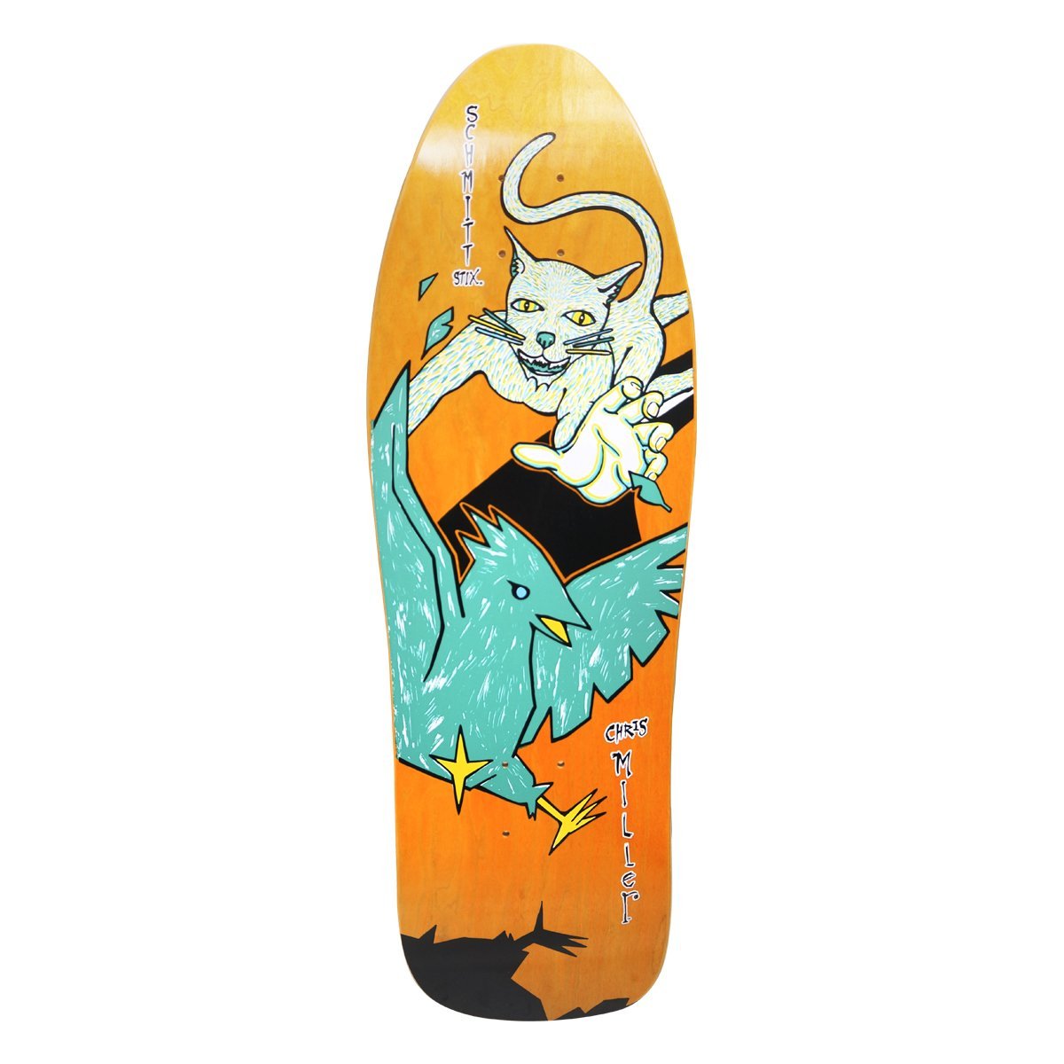 Schmitt Stix Chris Miller Cat Bird 9.5" Skateboard Deck