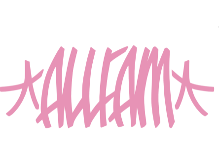 KIDS AF LEAFY HOODIE (PNK/CRM) (embroidered logo)