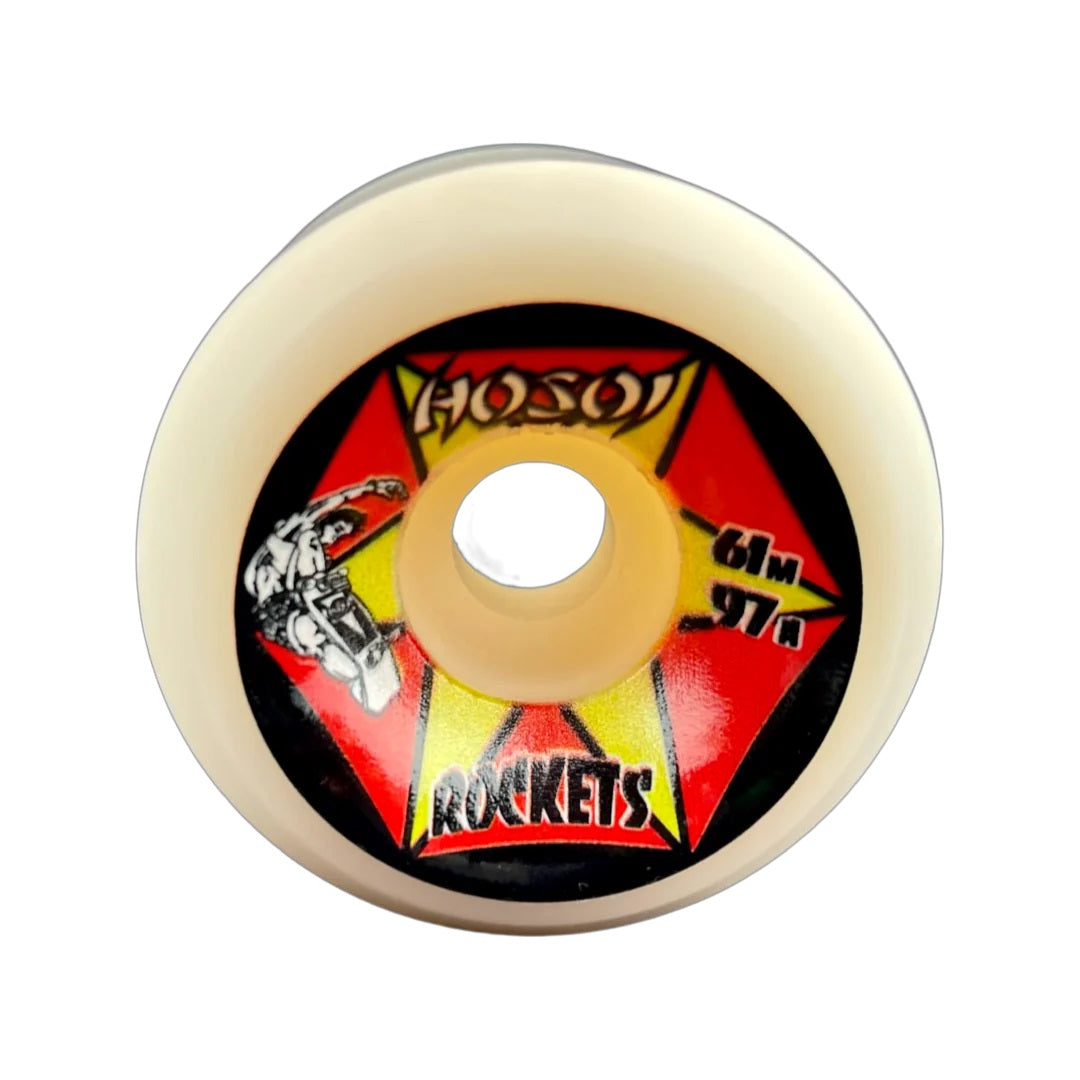 Hosoi Rockets Wheels 61mm 97a - White