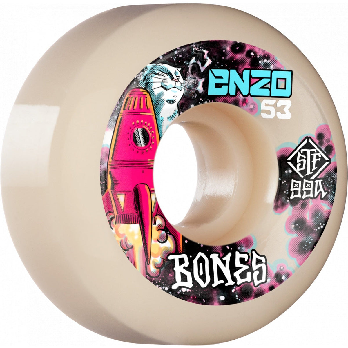Bones STF Enzo Beerus V5 Sidecut 53mm Wheels - White (Set of 4)