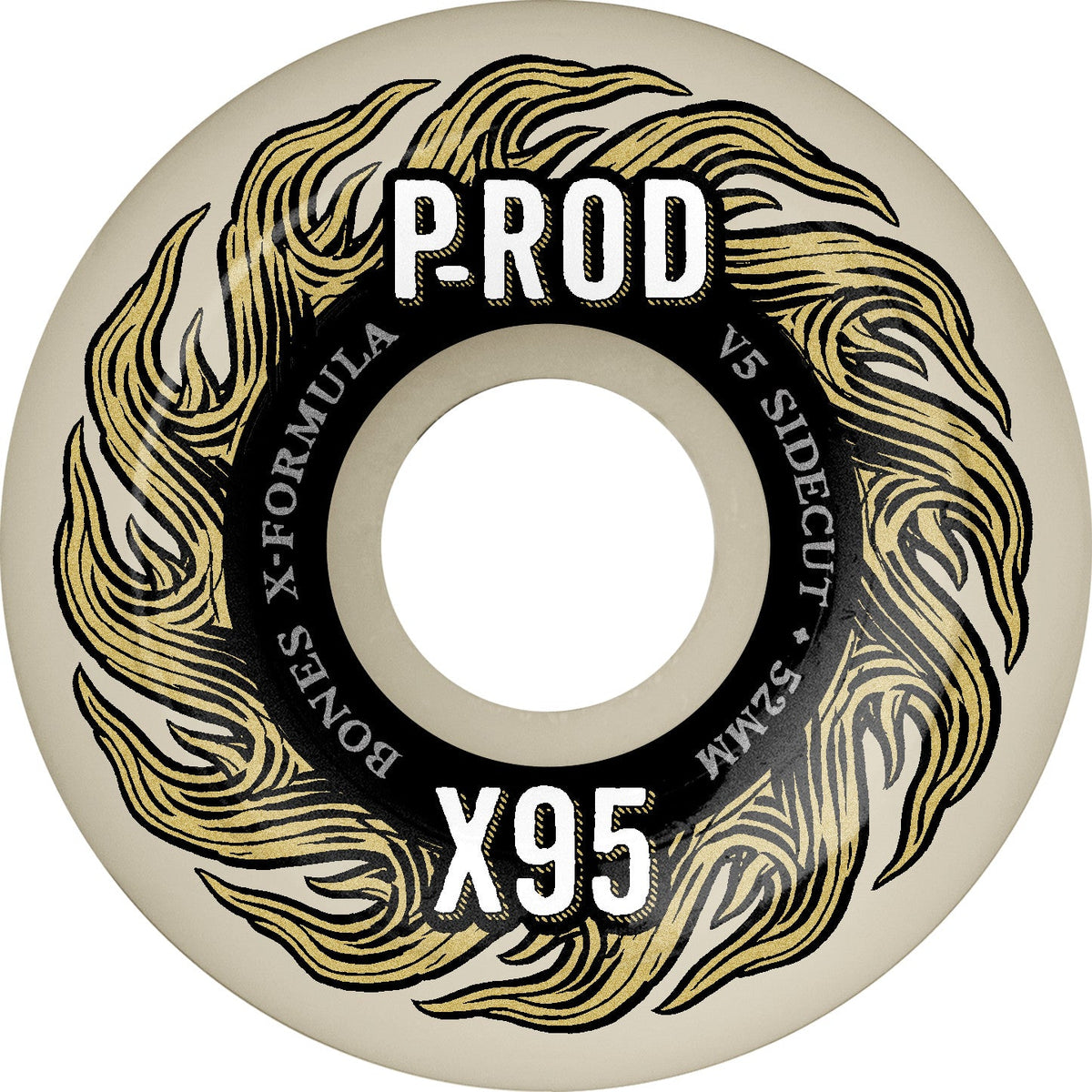 Bones X-Formula P-Rod Pro V5 Sidecut 52mm 95a Wheels - White (Set of 4)