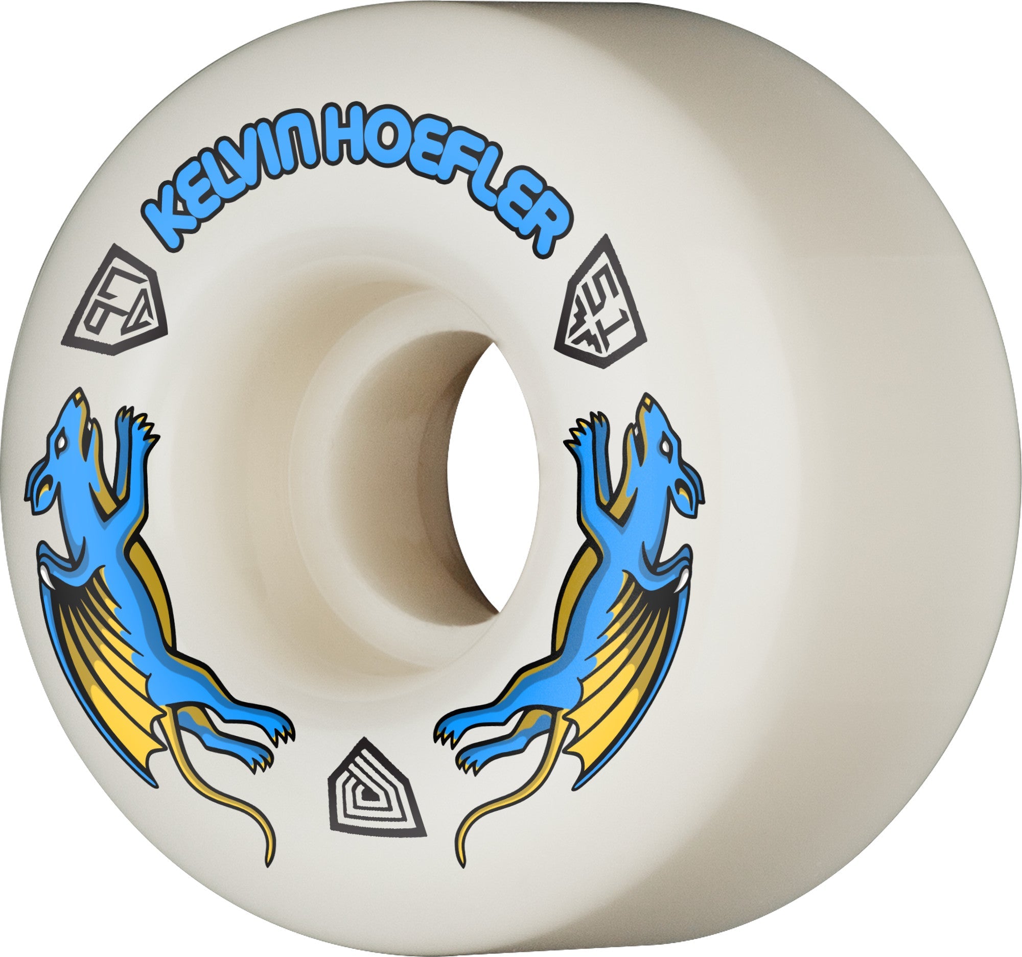 Powell Peralta Dragon Formula Nano Rat Kelvin Hoefler Model Wheels 51x31mm 97A - Off White (Set of 4)